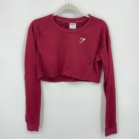Gymshark Cropped Long Sleeve Top Sz S - Picture 1 of 5